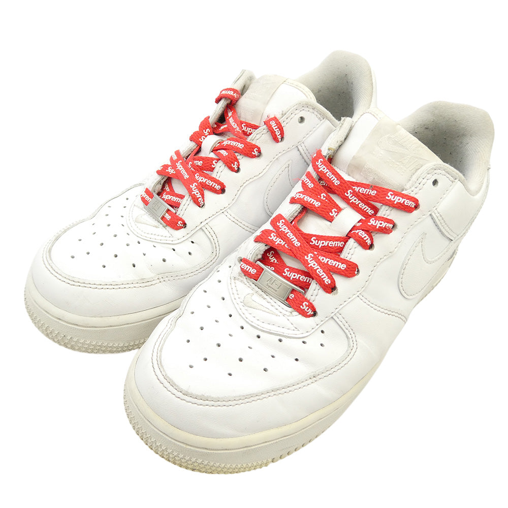 Supreme シュプリーム NIKE ナイキ CU9225-100 × Nike Air Force 1 Low White ナイキ エアフォース1 ロー ホワイト ローカットスニーカー ホワイト系 25cm【中古】