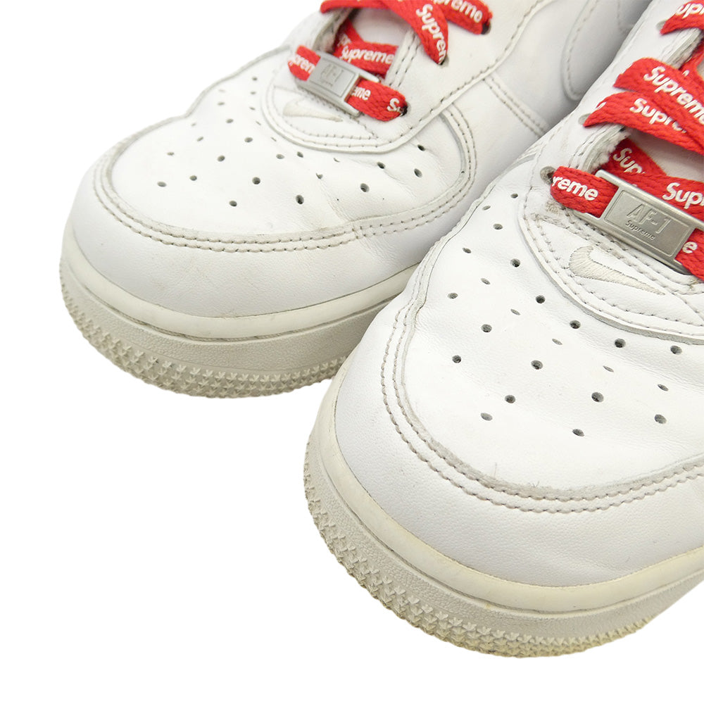 Supreme シュプリーム NIKE ナイキ CU9225-100 × Nike Air Force 1 Low White ナイキ エアフォース1 ロー ホワイト ローカットスニーカー ホワイト系 25cm【中古】