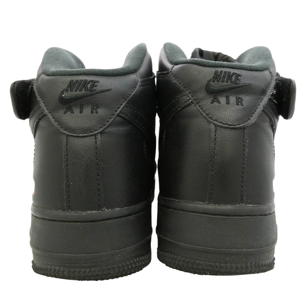 Supreme シュプリーム NIKE ナイキ 24AW FZ8784-001 × Nike Air Force 1 Mid Black ナイキ エアフォース1 ミッド ブラック ミドルカット スニーカー ブラック系 27cm【中古】