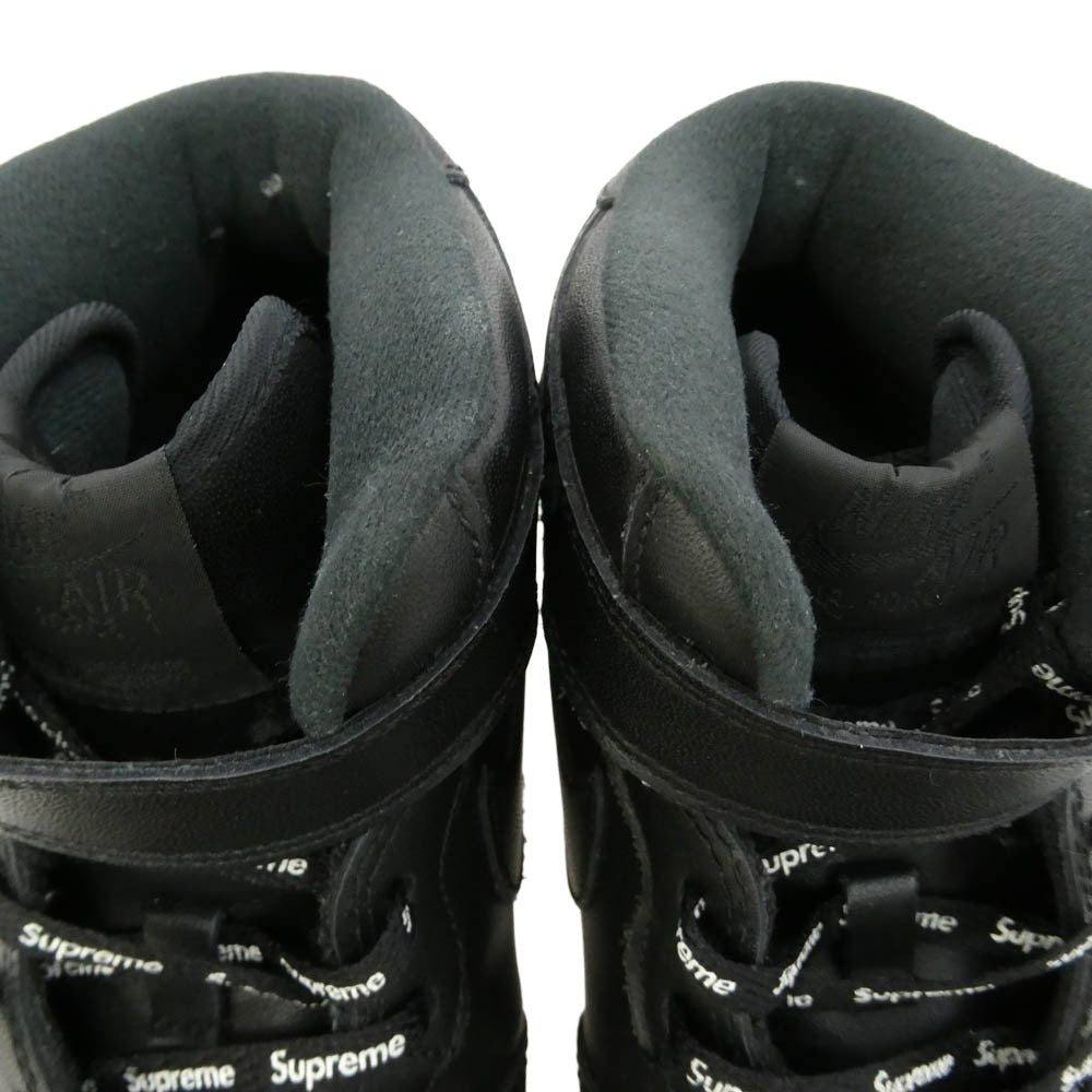 Supreme シュプリーム NIKE ナイキ 24AW FZ8784-001 × Nike Air Force 1 Mid Black ナイキ エアフォース1 ミッド ブラック ミドルカット スニーカー ブラック系 27cm【中古】
