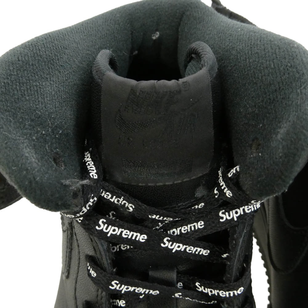 Supreme シュプリーム NIKE ナイキ 24AW FZ8784-001 × Nike Air Force 1 Mid Black ナイキ エアフォース1 ミッド ブラック ミドルカット スニーカー ブラック系 27cm【中古】