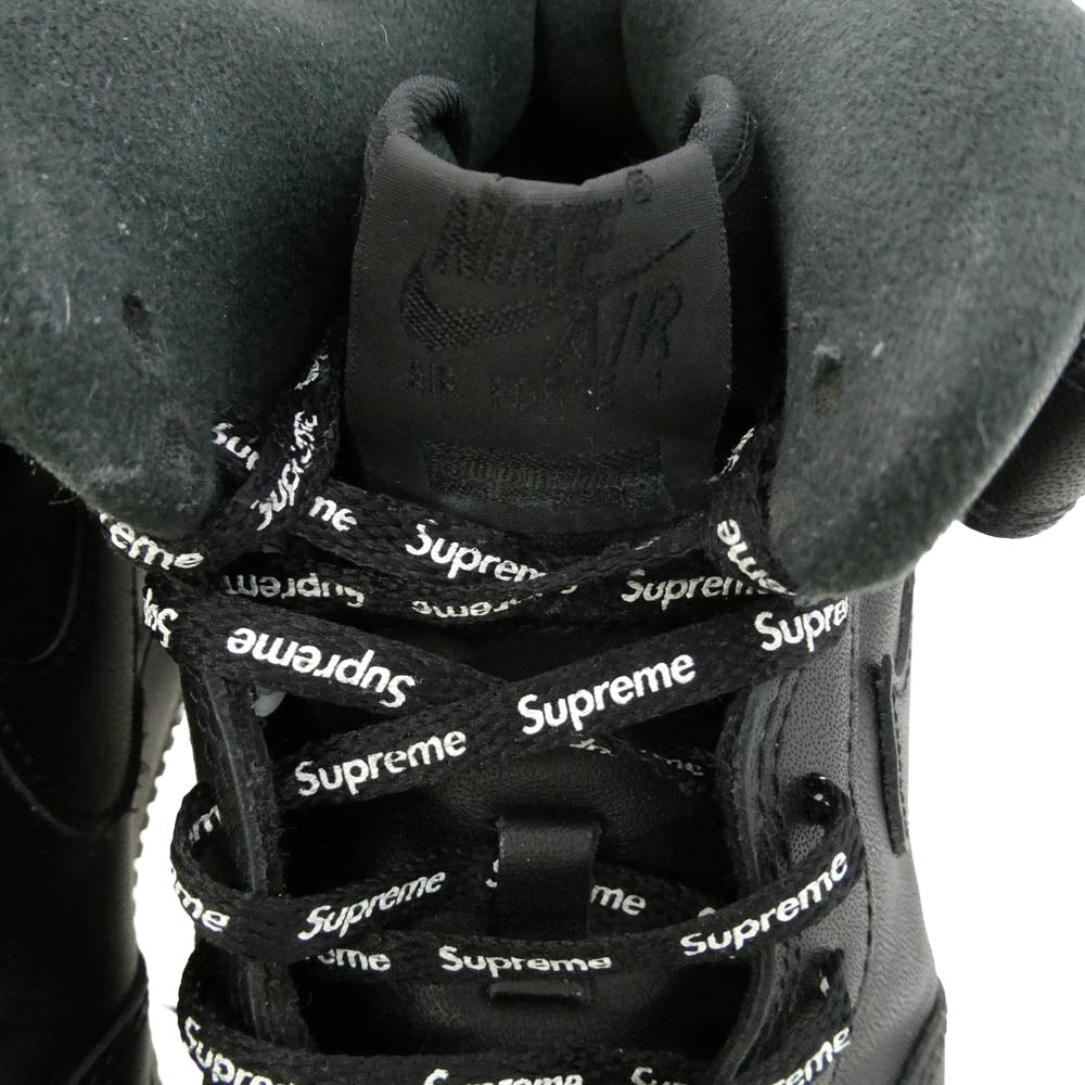 Supreme シュプリーム NIKE ナイキ 24AW FZ8784-001 × Nike Air Force 1 Mid Black ナイキ エアフォース1 ミッド ブラック ミドルカット スニーカー ブラック系 27cm【中古】