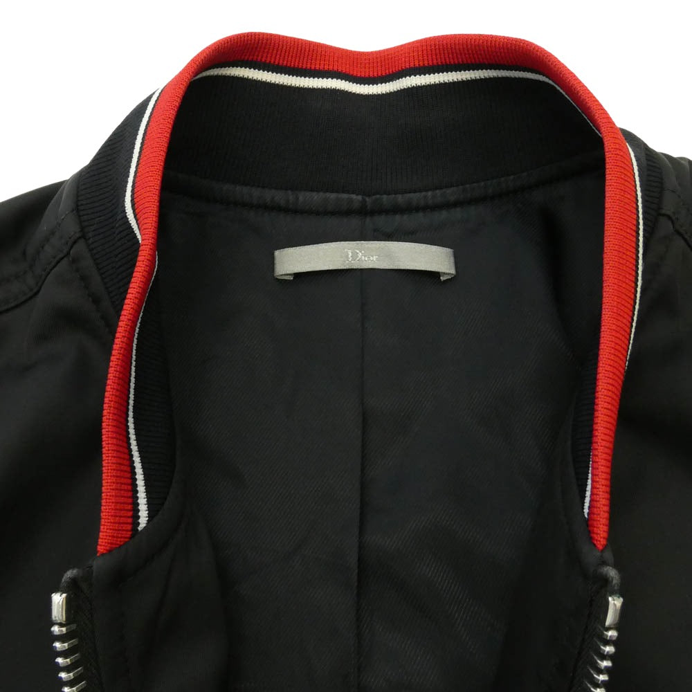 Dior ディオール 18SS 733C454M3962 Roses Patches Jacket ローズパッチ 中綿入り MA-1 ブルゾン ボンバージャケット スタジアム ジャケット スタジャン ブラック系 46【中古】