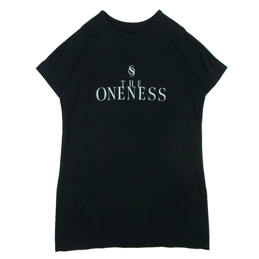 ザワンネス ロゴ プリント 半袖 Tシャツ コットン 日本製 ブラック系 M【中古】