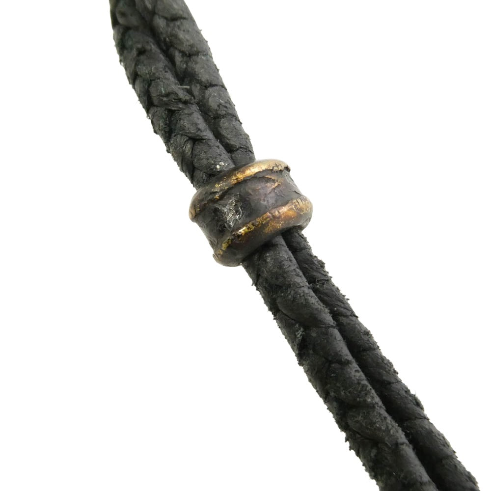 ジュンウエゾノ LEATHER CORD レザー コード ネックレス ブラック系【中古】