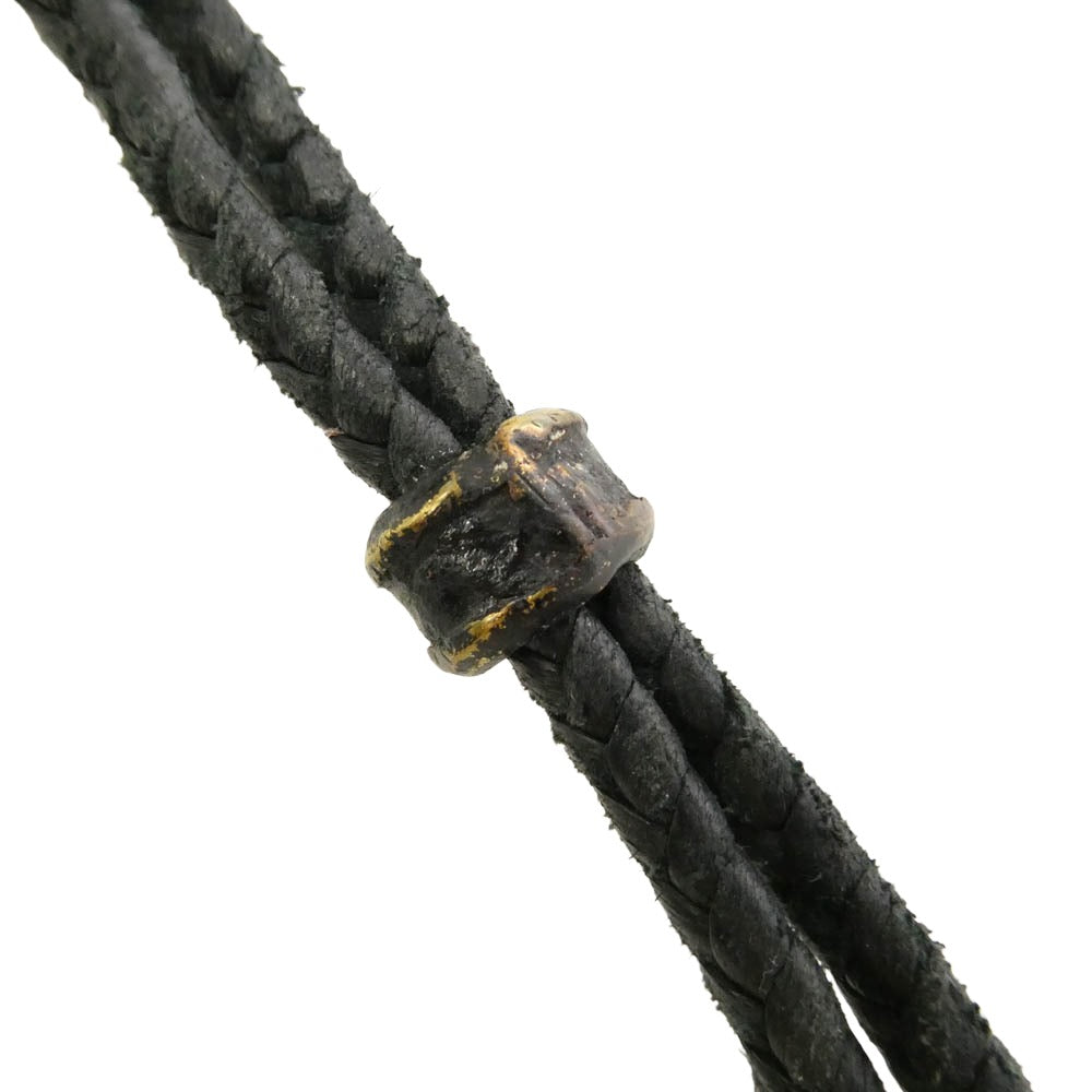 ジュンウエゾノ LEATHER CORD レザー コード ネックレス ブラック系【中古】