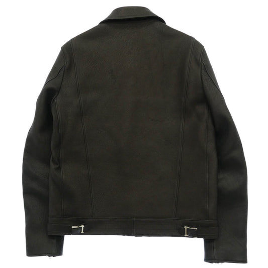FINE CREEK LEATHERS ファインクリークレザー ACJK027 CLUBMAN DEER クラブマン ディアスキン レザー ライダースジャケット ブラウン系 38【極上美品】【中古】