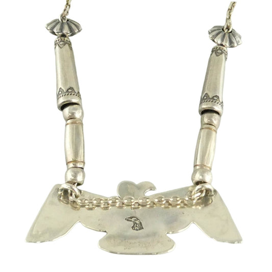 LARRY SMITH ラリースミス NL-0097 ギャランティ付属 FLYING THUNDERBIRD PENDANT ターコイズ フライング サンダーバード ネックレス シルバー系【中古】
