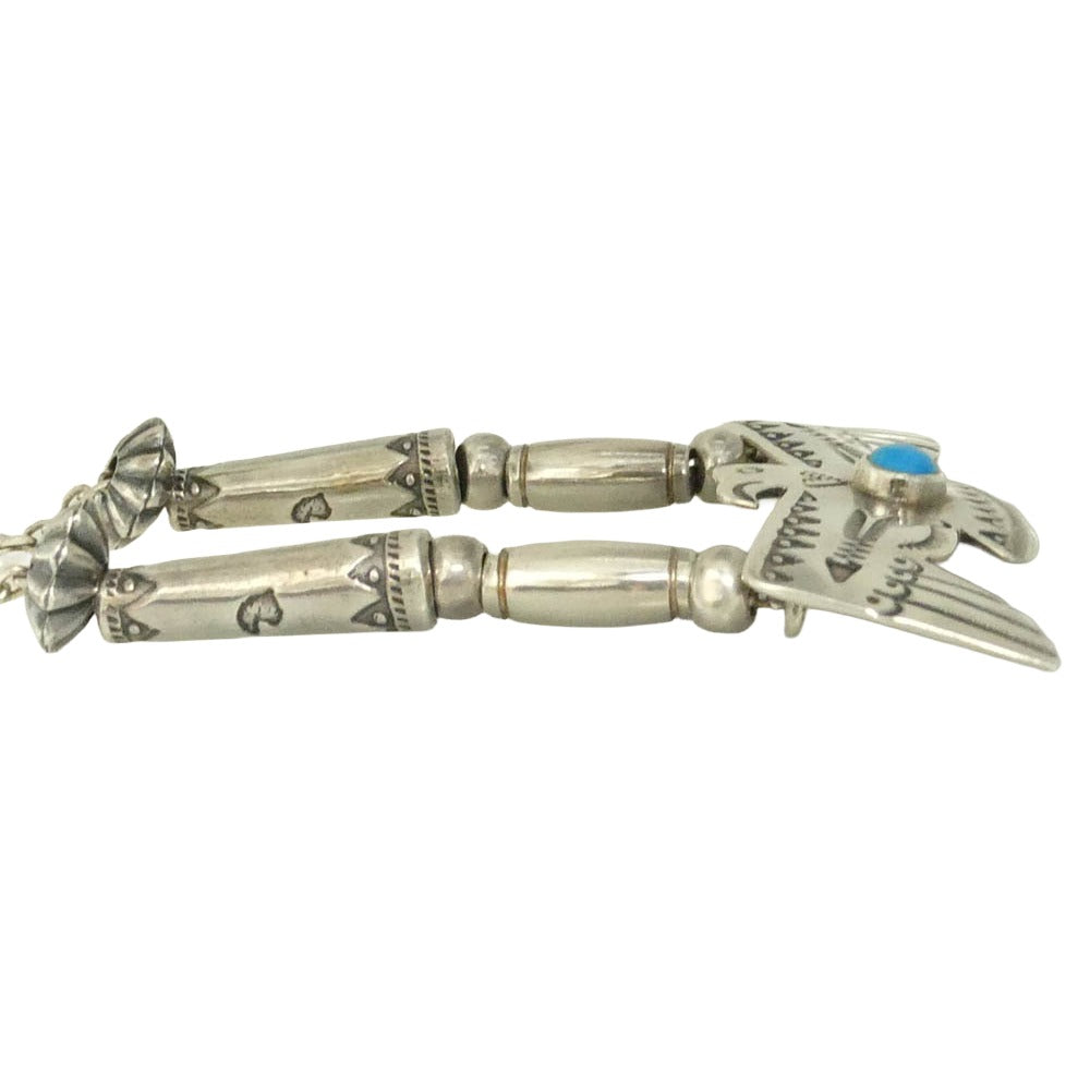 LARRY SMITH ラリースミス NL-0097 ギャランティ付属 FLYING THUNDERBIRD PENDANT ターコイズ フライング サンダーバード ネックレス シルバー系【中古】