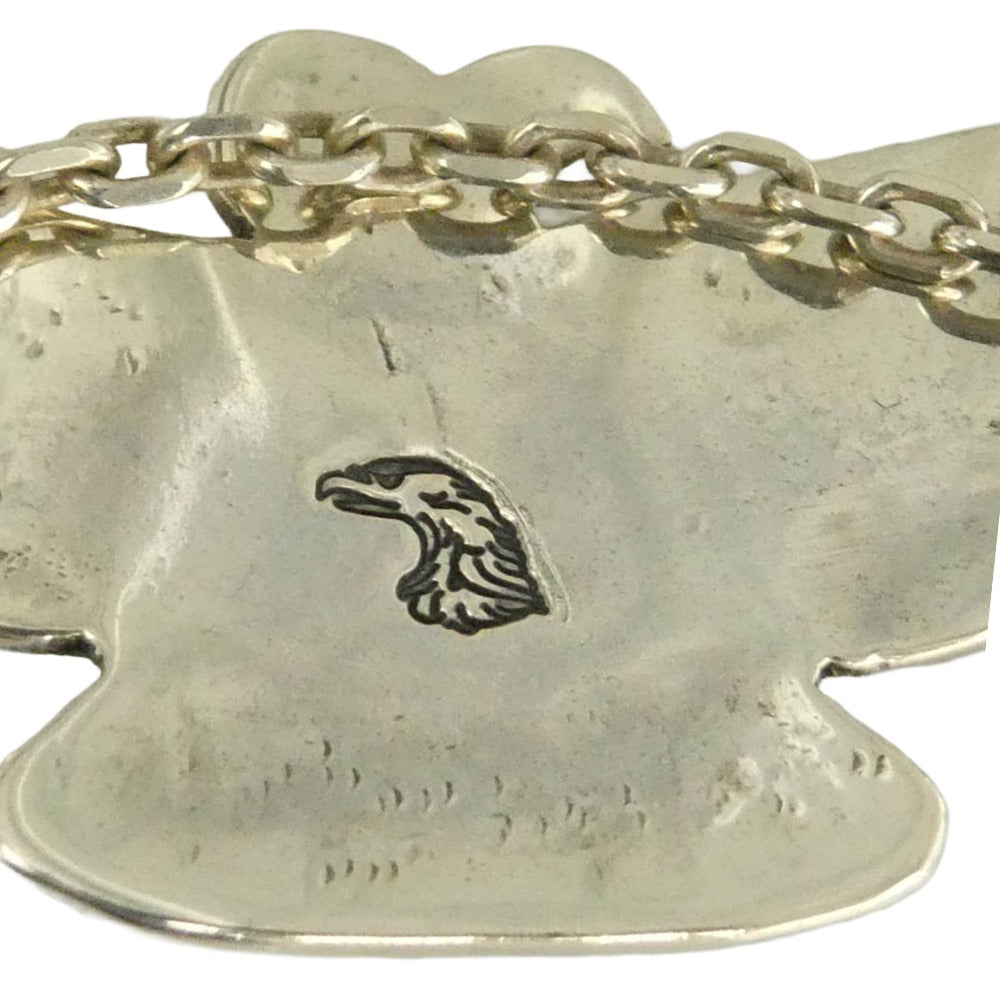 LARRY SMITH ラリースミス NL-0097 ギャランティ付属 FLYING THUNDERBIRD PENDANT ターコイズ フライング サンダーバード ネックレス シルバー系【中古】