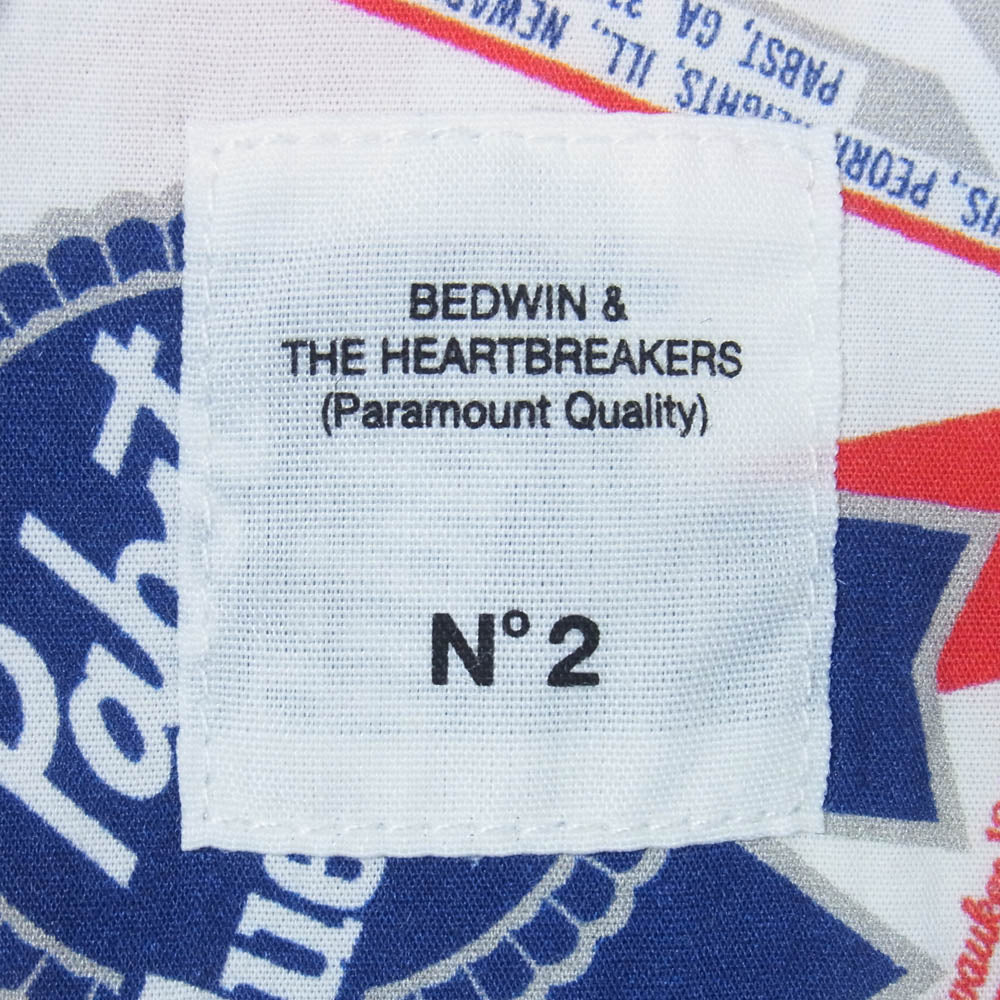 BEDWIN & THE HEARTBREAKERS ベドウィンアンドザハートブレイカーズ 25SS 25SB1748 Pabst Ex. S/S OPEN COLLAR SHIRT COLIN 総柄 レーヨン オープンカラー 半袖 アロハシャツ MIX 2【新古品】【未使用】【中古】
