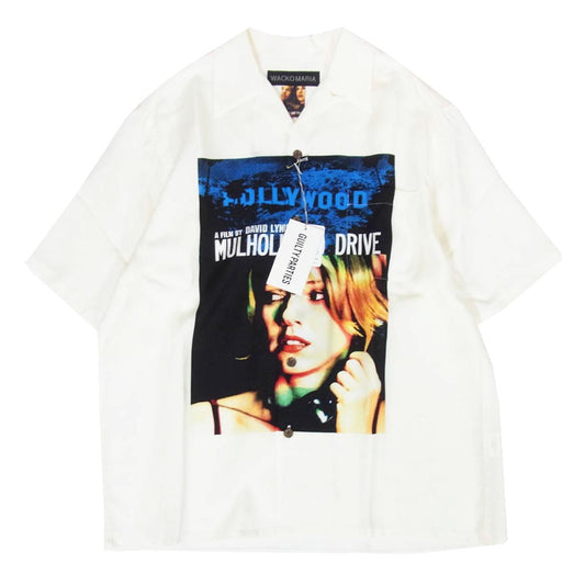 WACKO MARIA ワコマリア 26SS MD-WM-HI03 MULHOLLAND DRIVE S/S HAWAIIAN SHIRT TYPE-3 マルホランド・ドライブ ハワイアン アロハ 開襟 半袖シャツ ホワイト系 M【新古品】【未使用】【中古】