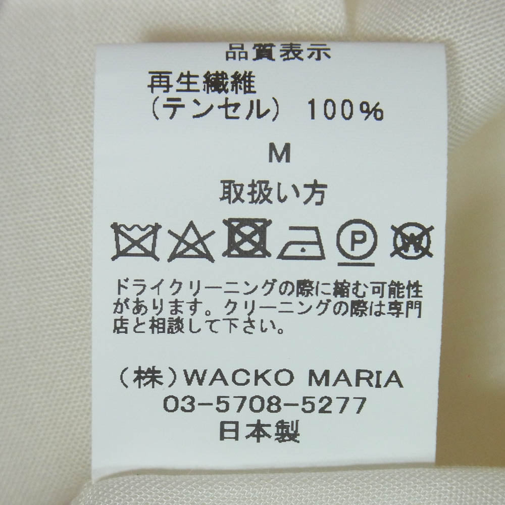 WACKO MARIA ワコマリア 26SS MD-WM-HI03 MULHOLLAND DRIVE S/S HAWAIIAN SHIRT TYPE-3 マルホランド・ドライブ ハワイアン アロハ 開襟 半袖シャツ ホワイト系 M【新古品】【未使用】【中古】
