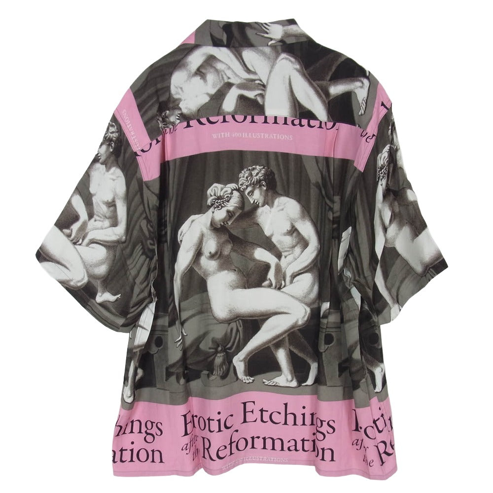 WACKO MARIA ワコマリア 26SS TPS-WM-HI04 T.P.S. S/S HAWAIIAN SHIRT TYPE-4 ハワイアン アロハ 開襟 オープンカラー 半袖 シャツ ピンク系 M【新古品】【未使用】【中古】