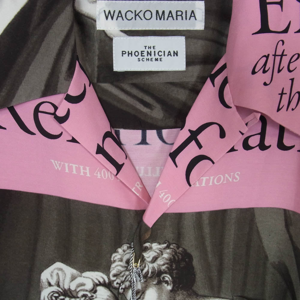 WACKO MARIA ワコマリア 26SS TPS-WM-HI04 T.P.S. S/S HAWAIIAN SHIRT TYPE-4 ハワイアン アロハ 開襟 オープンカラー 半袖 シャツ ピンク系 M【新古品】【未使用】【中古】