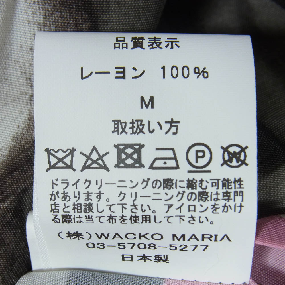 WACKO MARIA ワコマリア 26SS TPS-WM-HI04 T.P.S. S/S HAWAIIAN SHIRT TYPE-4 ハワイアン アロハ 開襟 オープンカラー 半袖 シャツ ピンク系 M【新古品】【未使用】【中古】