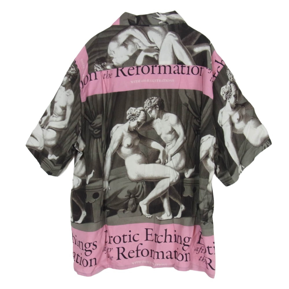 WACKO MARIA ワコマリア 26SS TPS-WM-HI04 T.P.S. S/S HAWAIIAN SHIRT TYPE-4 ハワイアン アロハ 開襟 オープンカラー 半袖 シャツ ピンク系 L【新古品】【未使用】【中古】