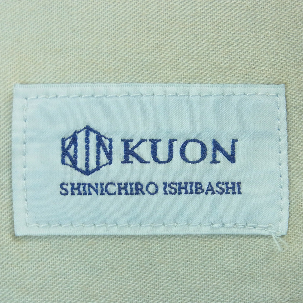 KUON クオン 116PT016000 Sashiko Mended Denim Trousers 刺し子 パッチワーク ステッチデザイン デニム パンツ ジーンズ インディゴブルー系 72 L【極上美品】【中古】