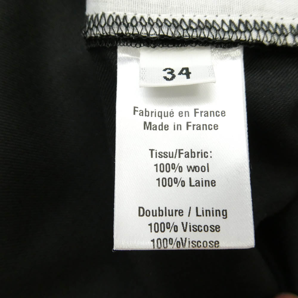 スリーパラディ 4 WAIST TAILORED TROUSERS ウールギャバジン フォーウエスト テーラード トラウザーズ スラックス パンツ ブラック系 34【極上美品】【中古】