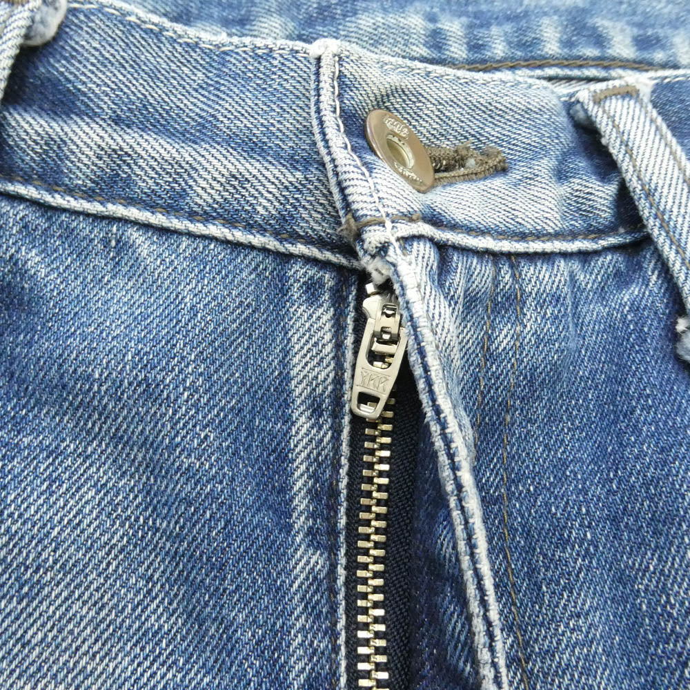 NEIGHBORHOOD ネイバーフッド 07EX 003-F-28S Scab Savage LEVEL4 NARROW STRAIGHT サベージ ナローストレート セルビッジ ダメージ加工 デニムパンツ ブルー系 M【中古】