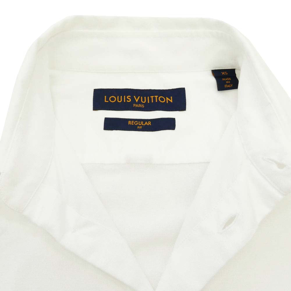 LOUIS VUITTON ルイ・ヴィトン RM201Q DLX HIS55W STAPLES EDITION ステープルズ コットン 長袖 シャツ ホワイト系 XS【中古】