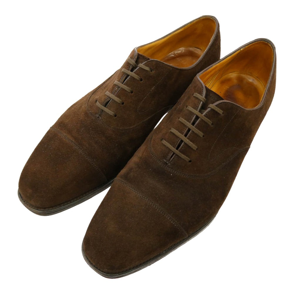 EDWARD GREEN エドワードグリーン M.BARDELLI別注 808 スエード CHELSEA チェルシー ストレートチップ シューズ ダークブラウン系 8【中古】