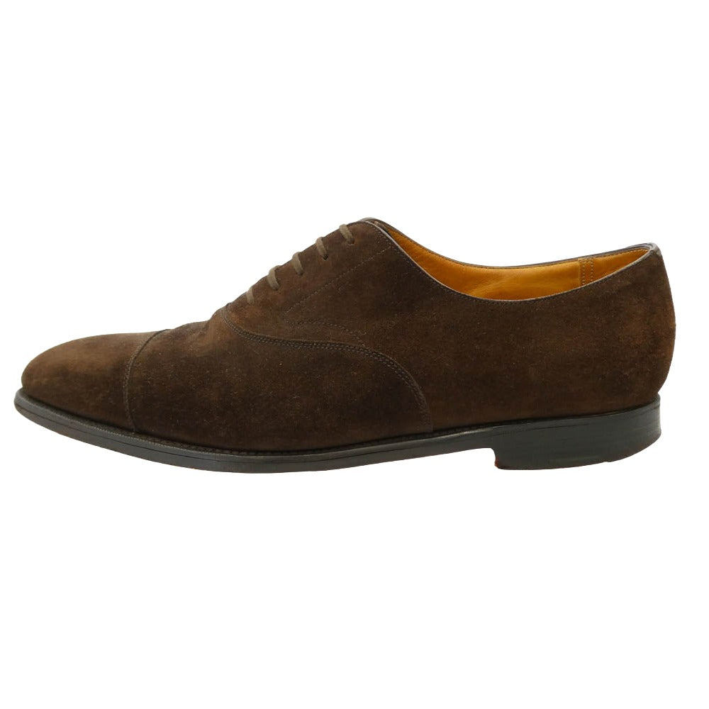 EDWARD GREEN エドワードグリーン M.BARDELLI別注 808 スエード CHELSEA チェルシー ストレートチップ シューズ ダークブラウン系 8【中古】