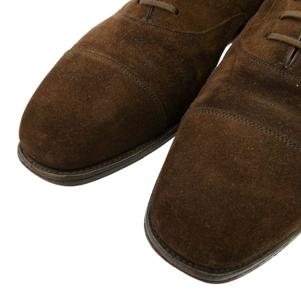 EDWARD GREEN エドワードグリーン M.BARDELLI別注 808 スエード CHELSEA チェルシー ストレートチップ シューズ ダークブラウン系 8【中古】