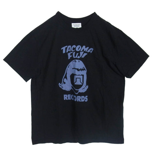タコマフジレコード ロゴ プリント Tシャツ 半袖 カットソー ブラック系 L【中古】