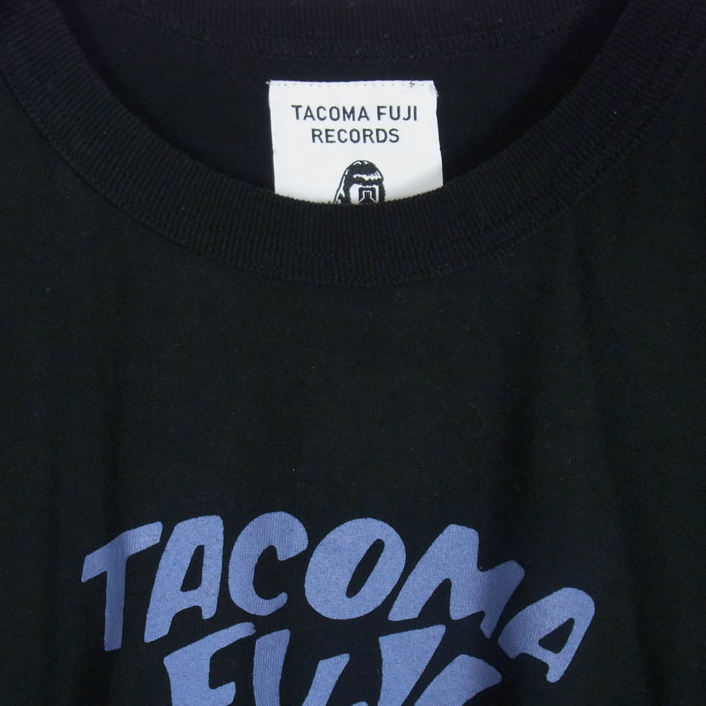 タコマフジレコード ロゴ プリント Tシャツ 半袖 カットソー ブラック系 L【中古】