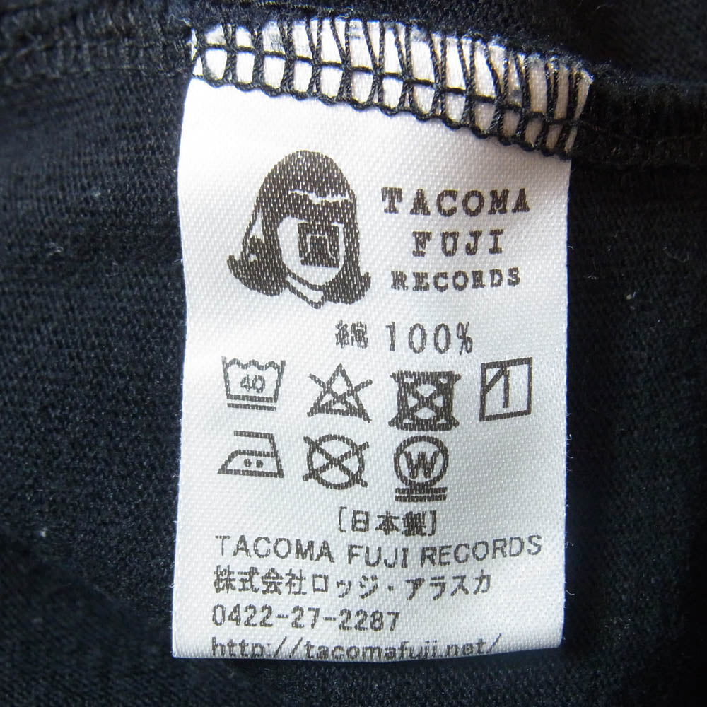 タコマフジレコード ロゴ プリント Tシャツ 半袖 カットソー ブラック系 L【中古】