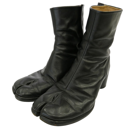 MAISON MARGIELA メゾンマルジェラ S57WU0132 Tabi 足袋 タビ レザー ヒール ブーツ ブラック系 41【中古】