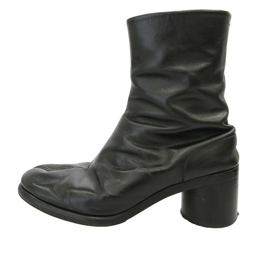 MAISON MARGIELA メゾンマルジェラ S57WU0132 Tabi 足袋 タビ レザー ヒール ブーツ ブラック系 41【中古】