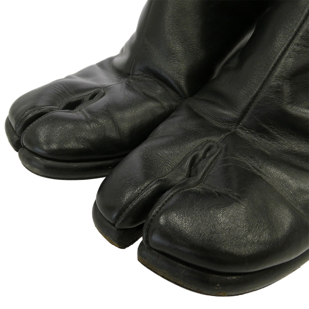 MAISON MARGIELA メゾンマルジェラ S57WU0132 Tabi 足袋 タビ レザー ヒール ブーツ ブラック系 41【中古】