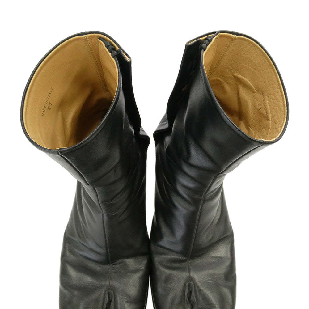 MAISON MARGIELA メゾンマルジェラ S57WU0132 Tabi 足袋 タビ レザー ヒール ブーツ ブラック系 41【中古】