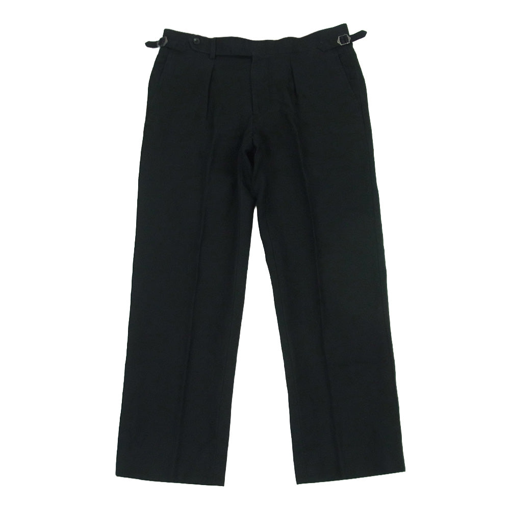 ヒッチマントラウザーズクラブ KB-757 Bespoke trousers ビスポークトラウザーズ リネン パンツ ブラック系 46【中古】