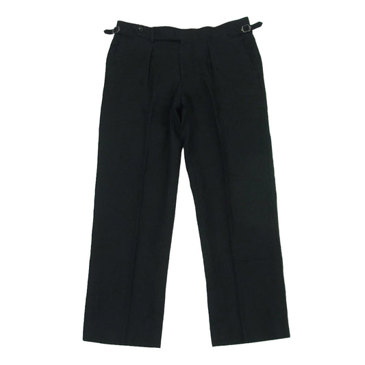 ヒッチマントラウザーズクラブ KB-757 Bespoke trousers ビスポークトラウザーズ リネン パンツ ブラック系 46【中古】