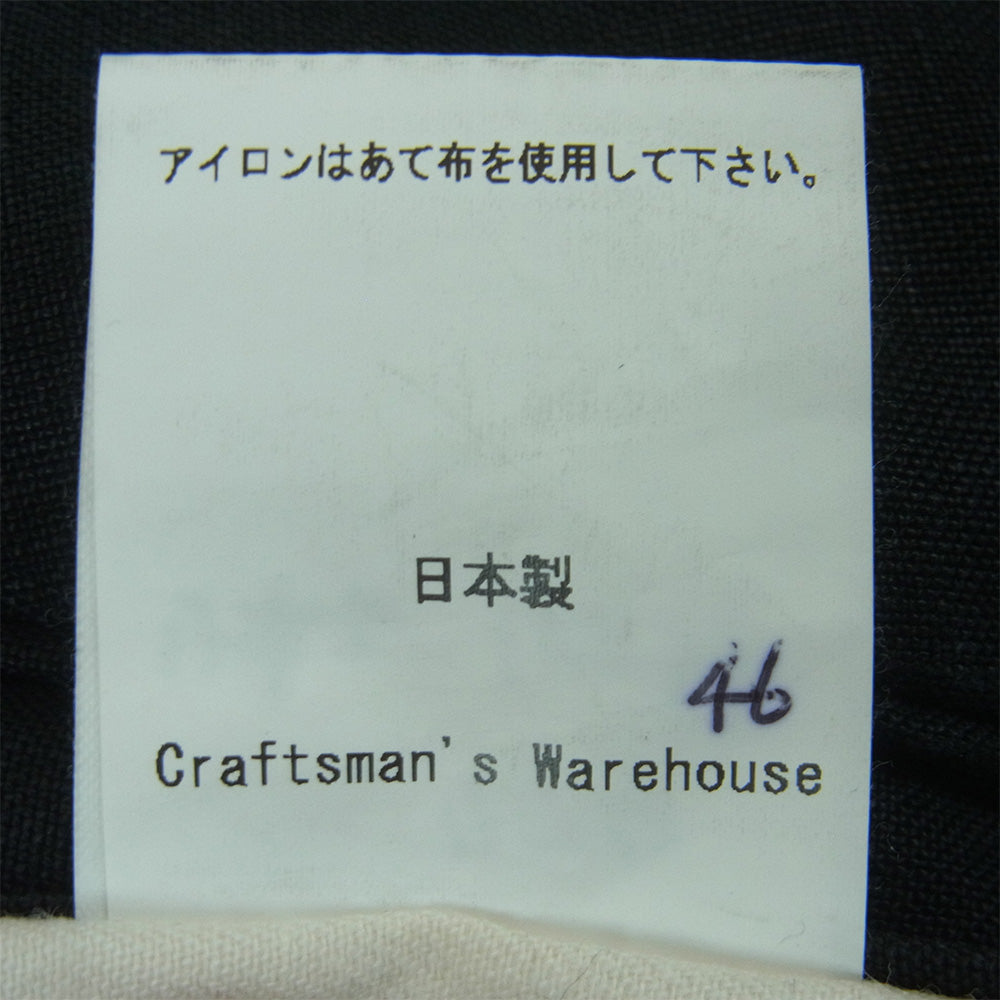 ヒッチマントラウザーズクラブ KB-757 Bespoke trousers ビスポークトラウザーズ リネン パンツ ブラック系 46【中古】