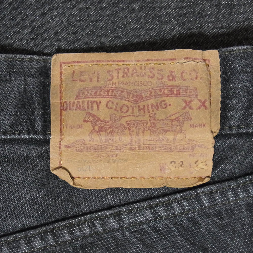 Levi's リーバイス ユーロリーバイス 501 ブラックデニム パンツ ジーンズ ブラック系 33【中古】