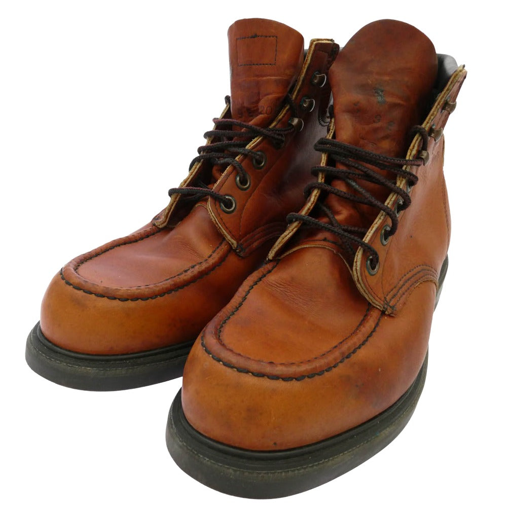 RED WING レッドウィング 204 刺繍羽タグ スーパーソール モックトゥ ワークブーツ ブラウン系 US9E【中古】
