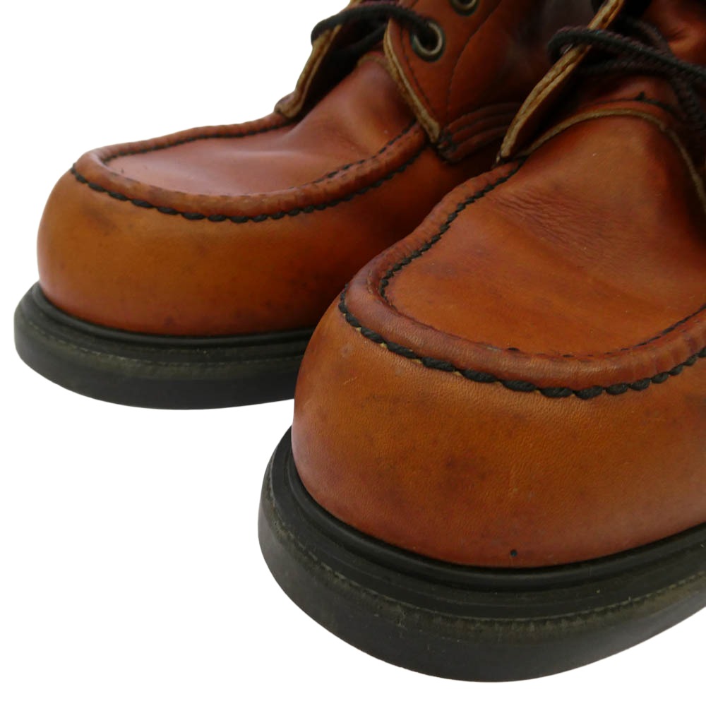 RED WING レッドウィング 204 刺繍羽タグ スーパーソール モックトゥ ワークブーツ ブラウン系 US9E【中古】