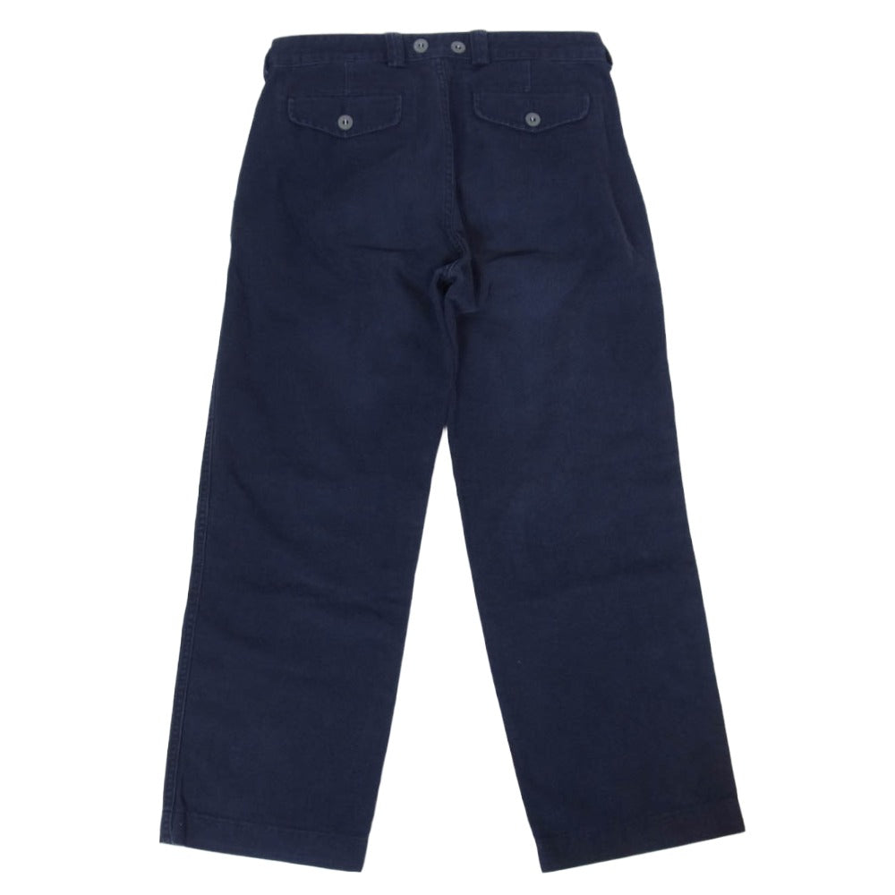 Nigel Cabourn ナイジェルケーボン 8011150000 FOUR PLEAT PANT ダック地 2タック パンツ ネイビー系 32【中古】