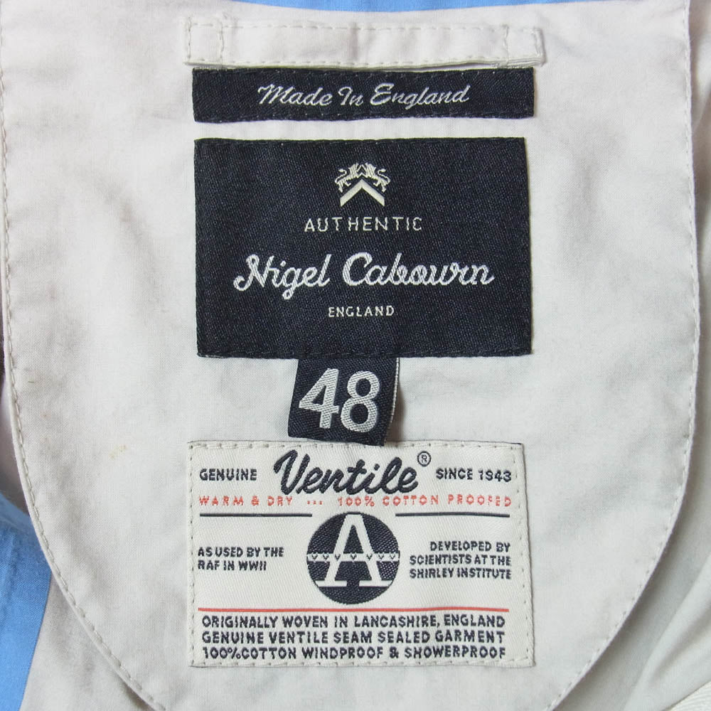 Nigel Cabourn ナイジェルケーボン 英国製 ベンタイルコットン パッカブル ジャケット マウンテンパーカー ベージュ系 48【中古】