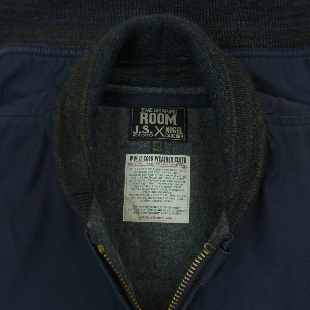 Nigel Cabourn ナイジェルケーボン 8010030800 J.S.HOMESTEAD別注 THE DRAWING ROOM UTILITY JKT ユーティリティ ジャケット ネイビー系 48【中古】