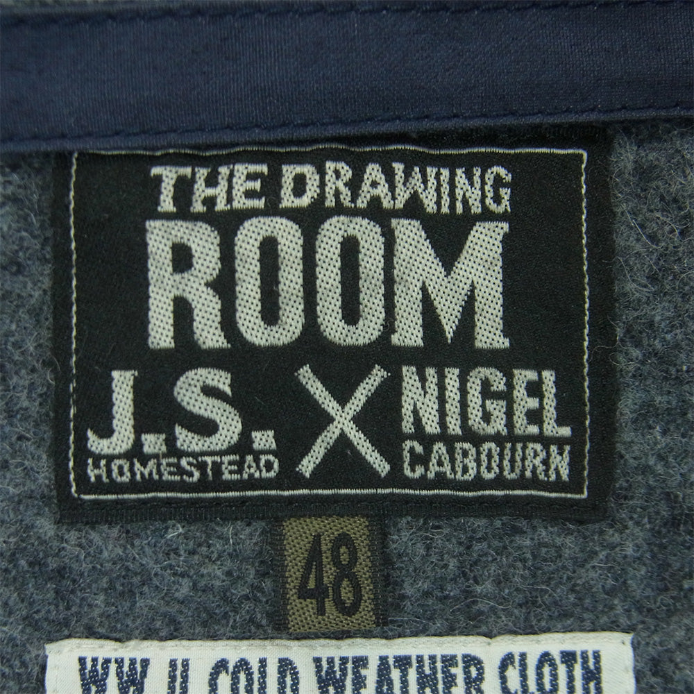 Nigel Cabourn ナイジェルケーボン 8010030800 J.S.HOMESTEAD別注 THE DRAWING ROOM UTILITY JKT ユーティリティ ジャケット ネイビー系 48【中古】