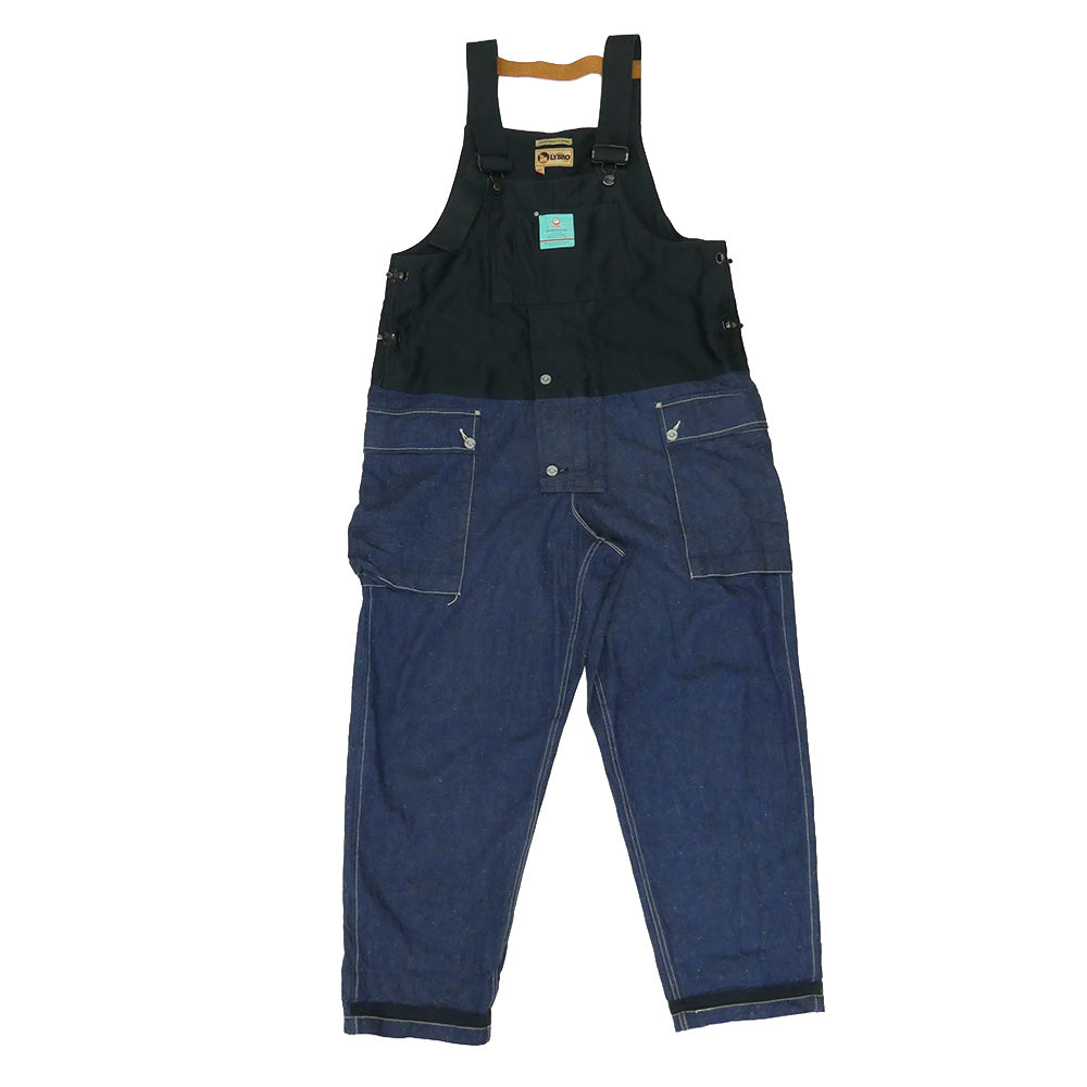 Nigel Cabourn ナイジェルケーボン 8039-13-50530 LYBRO NAVAL DUNGAREE SPLIT デニム切替 モールスキン オーバーオール インディゴブルー系 50【中古】