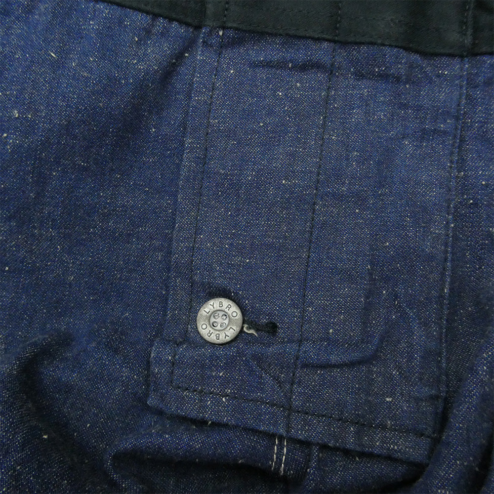 Nigel Cabourn ナイジェルケーボン 8039-13-50530 LYBRO NAVAL DUNGAREE SPLIT デニム切替 モールスキン オーバーオール インディゴブルー系 50【中古】