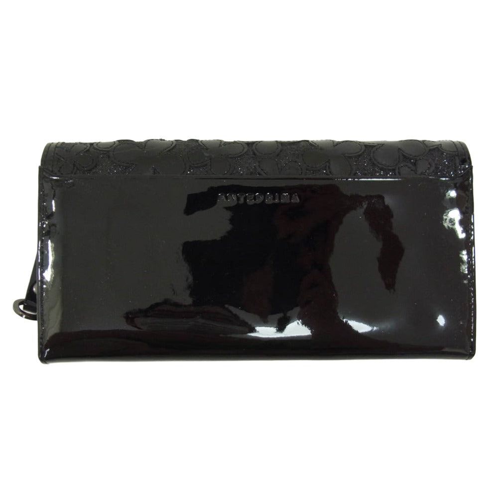 ANTEPRIMA アンテプリマ 10857-10 フォラータ2 長財布 ウォレット ブラック ブラック系【極上美品】【中古】