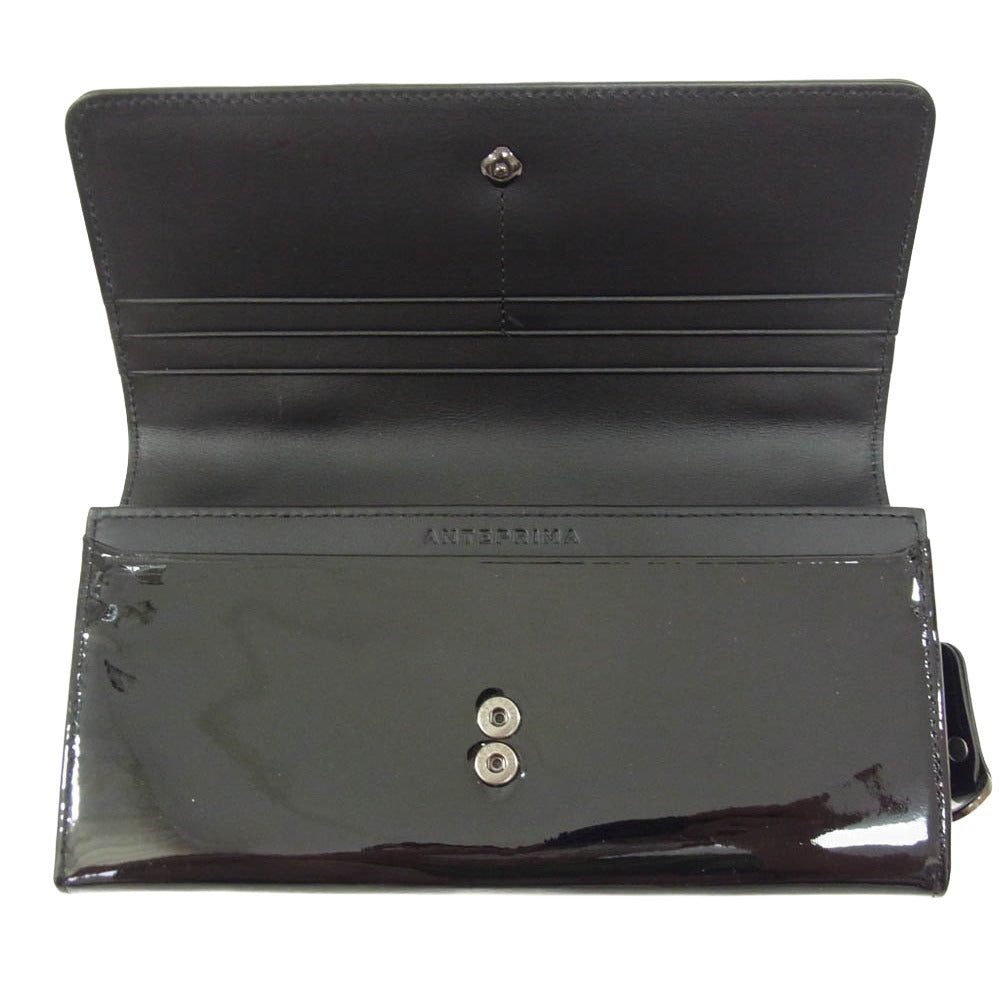ANTEPRIMA アンテプリマ 10857-10 フォラータ2 長財布 ウォレット ブラック ブラック系【極上美品】【中古】