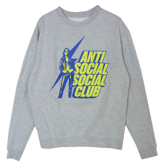 アンチ ソーシャル ソーシャル クラブ 20SS SS3000P anti social social club アンチ ソーシャル ソーシャル クラブ クルー スウェット グレー系 S【中古】